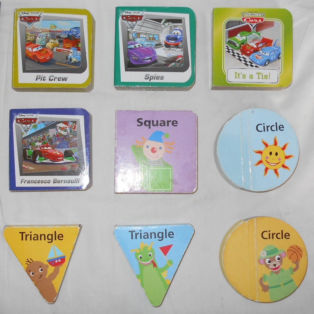 Vintage 9 Geometric Shapes Cardboard Books